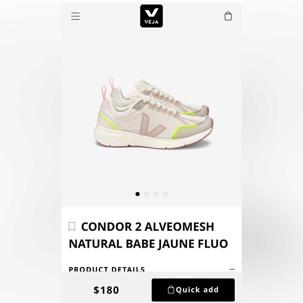 Veja CONDOR 2 running shoes. Women’s size 8.5/40; barely used